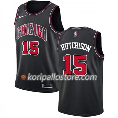Chicago Bulls Chandler Hutchison 15 Nike Musta Miesten Pelipaidat Swingman 